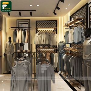 ราวแขวนเสื้อผ้าพร้อมราวต่อขยายสำหรับจัดแสดงเสื้อผ้าในร้านค้าปลีก - Product Image 4