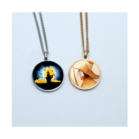 Nouveauté, collier et pendentif en acier inoxydable, bijoux de sublimation, cadeaux fantaisie à la mode