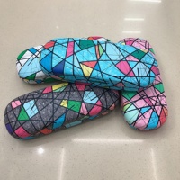 Étui à lunettes à clapet dur Durable à motif imprimé Boîte d'emballage de lunettes avec logo imprimé personnalisé au laser