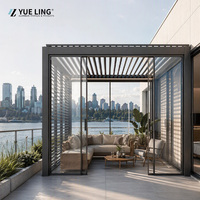 Pergola motorisée à toit à lames orientables en aluminium, personnalisée pour les détaillants d'extérieur, balcon, patio, pergola d'ombrage résistante aux intempéries