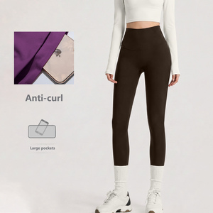 Leggings de yoga pour femmes, 35 couleurs, haute élasticité, séchage rapide, respirants, en spandex, pantalons de sport, sensation de peau nue, fitness, course à pied, pilates - Product Image 4