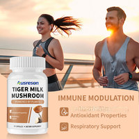 Cápsulas de Hongo Leche de Tigre Ausreson OEM, Propiedades Antioxidantes, Apoyo Respiratorio