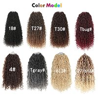 Extensions de cheveux synthétiques bouclés pré-bouclés pour tresses Goddess Locs, Faux Locs River, Passion Twist, 14 et 18 pouces