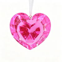 Acryl hart hangend ornament Valentijnsdag decoratie liefdesvormige hanger voor huisdecoratie