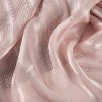 Tissu en satin de polyester jacquard à rayures A2 avec fil argenté, non conducteur, pour la confection de foulards, saris et dupattas, toucher doux