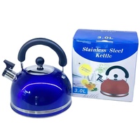 Bouilloire sifflante en acier inoxydable de haute qualité avec poignée en bakélite, couleurs personnalisées, 1,8 L/2 L/3 L/4 L, ensemble électrique sous vide