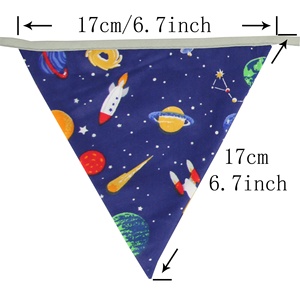 <span class=keywords><strong>Guirlande</strong></span> de fanions triangulaires, drapeaux en tissu de coton pour mariage, fête prénatale, décorations extérieures et intérieures - Product Image 5