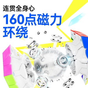 <span class=keywords><strong>Gan</strong></span> Five Magic Cube 2ème génération, forme irrégulière dodécédrique, face diamantée mate grise, puzzle magnétique de vitesse pour adolescents - Product Image 1