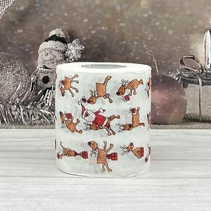 Rollo <span class=keywords><strong>de</strong></span> <span class=keywords><strong>papel</strong></span> con estampado navideño creativo, <span class=keywords><strong>papel</strong></span> higiénico suave y fuerte, con bonitos diseños <span class=keywords><strong>de</strong></span> dibujos animados, regalo <span class=keywords><strong>de</strong></span> vacaciones - Product Image 2