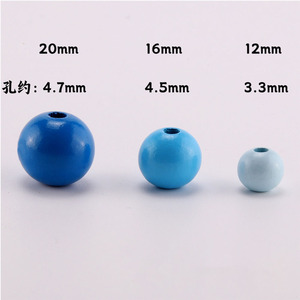 <span class=keywords><strong>Perles</strong></span> en <span class=keywords><strong>Bois</strong></span> Colorées en Gros et en Vrac 12, 16, 20 mm, <span class=keywords><strong>Perles</strong></span> Rondes Naturelles pour la Fabrication de Bijoux - Product Image 2