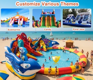 Parc aquatique gonflable géant d'extérieur sur le thème de l'océan, ensemble de toboggans aquatiques multifonctions, prix des parcs aquatiques gonflables - Product Image 4