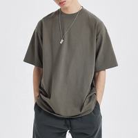T-shirt surdimensionné lourd personnalisé 280 Gsm épais Vintage col rond t-shirt coton uni surdimensionné t-shirt pour hommes vente en gros
