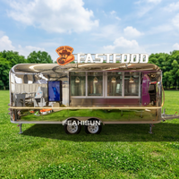 Camiones de Comida Rápida Móviles Personalizados para Catering de Aperitivos BBQ, Estándar Estadounidense, con Certificación DOT y CE, Tienda Móvil de Calle para Venta de Aperitivos