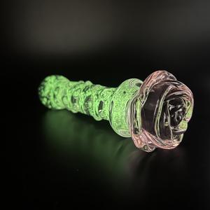 Vendita calda fluorescenza bagliore <span class=keywords><strong>in</strong></span> vetro scuro anale <span class=keywords><strong>Plug</strong></span> a forma di rosa luminoso di testa perline anale altri prodotti del sesso per adulti - Product Image 6