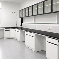 Banc de laboratoire de conception optimale, table latérale entièrement en acier avec espace pour les genoux, pour institut de recherche