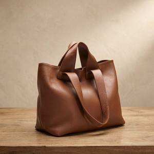 Bolsos de Mano Casuales de Cuero Genuino Impermeables de Lujo para Mujer, Bolso de Hombro con Correa, Cierre de Cremallera, Gran Capacidad, Plegable y Duradero - Product Image 3