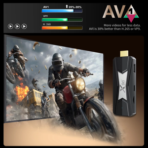 Performances exceptionnelles, haute qualité, nouveau dongle vidéo intelligent AV1 AI-SR, chipset S905X5M, lecteur multimédia, clé <span class=keywords><strong>TV</strong></span> 4K - Product Image 2