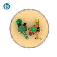 Aire de jeux éducative multifonctionnelle en acier et plastique pour enfants, avec toboggan extérieur, pour jardins et écoles