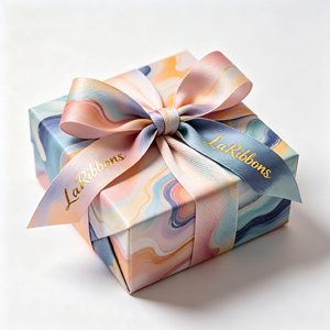 Cinta de Grosgrain de Poliéster/Algodón de 1-1/2 Pulgadas con Estampado de Lámina Dorada de una Cara OEKO-TEX RIBBON-factory - Product Image 2