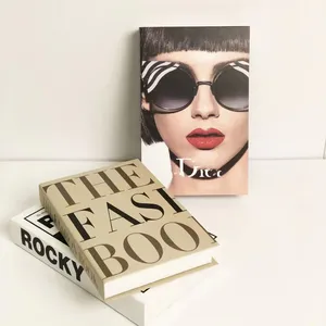 Meja kopi mewah mode imitasi lipat buku rumah dekorasi Modern Dummy kotak buku palsu untuk dekorasi Vogue dekorasi buku