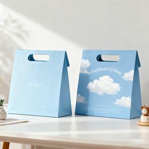 Bolsa de Regalo de Papel Impresa Personalizada con Logotipo, Bolsa de Compras, Promoción de Marca, Bolsa de Regalo de Lujo de Alta Gama, Triangular, para Boutique - Product Image 1