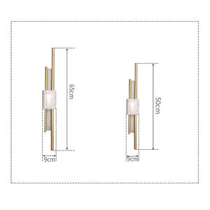 Настенный светильник с выключателем в скандинавском современном стиле, металлический, золотой, с мраморным основанием, светодиодный, для гостиной - Product Image 6
