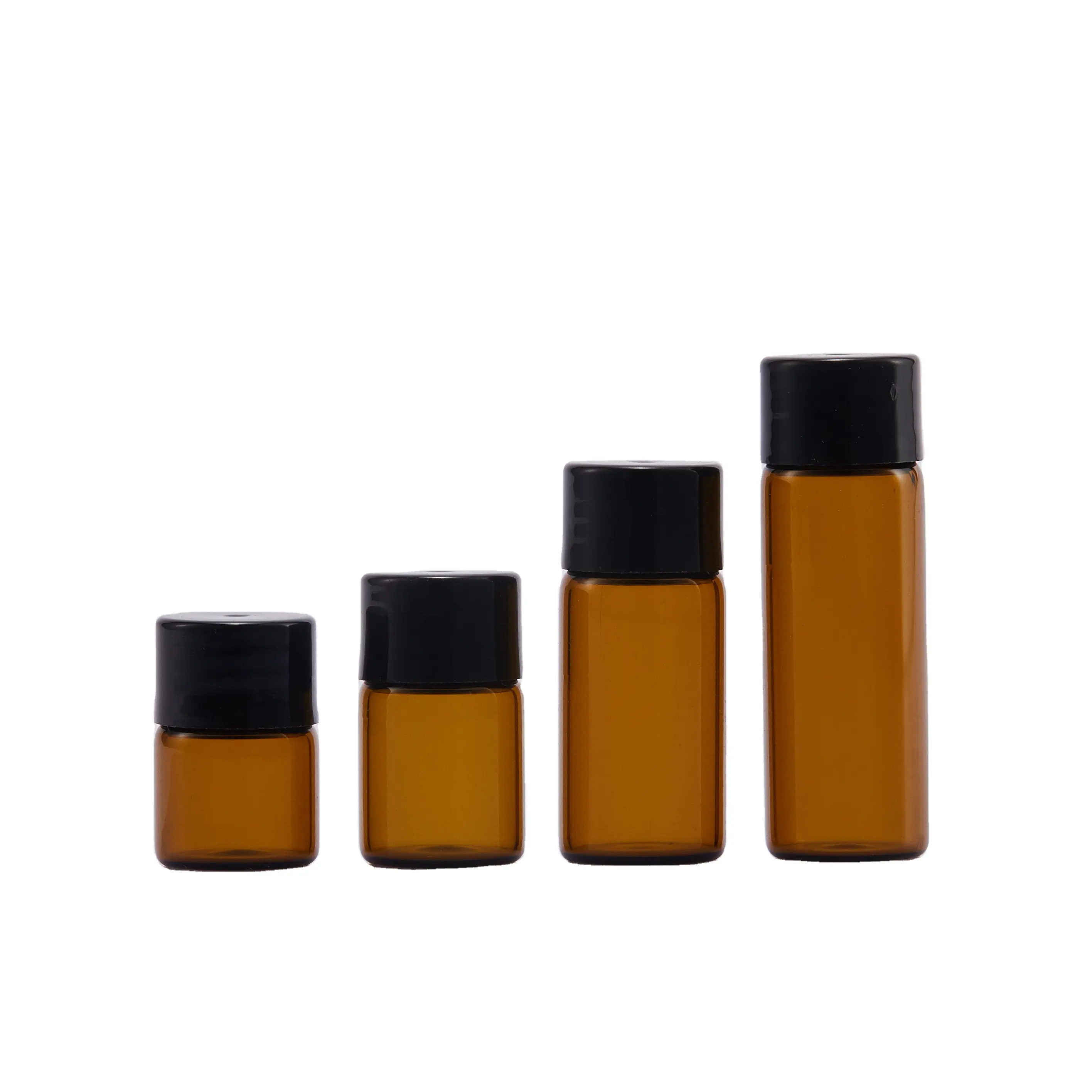 Factory wholesale 5ml 10ml round white green amber transparent plastic lid dripper small glass bottle