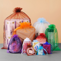 Grosir Tas Organza Kecil 9*12cm untuk Usaha Kecil, Tas Jala Tali Serut, Tas Hadiah untuk Pesta Pernikahan
