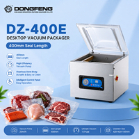 Máquina Selladora al Vacío de Alimentos de Sobremesa DZ 400 con Barra de Sellado de 400mm, Máquina de Envasado al Vacío de Carne para Carnicería con Inyección de Gas y Aire Suave