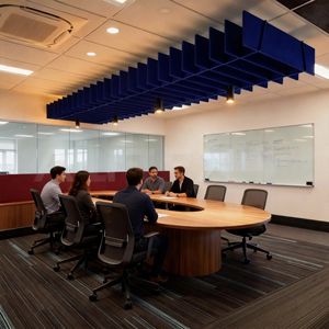 Panneaux acoustiques suspendus pour <span class=keywords><strong>plafond</strong></span> de bureau, en feutre PET 100%, absorbant le son, réduisant le bruit, pour bâtiments commerciaux - Product Image 2