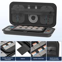 Switch 2 étui de transport sac de rangement de voyage de protection pour Nintendo Switch 2 avec 10 fentes de jeu et poche pour accessoires