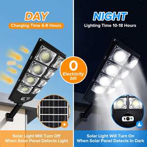 Lámpara Solar LED para Exteriores de 1200 Vatios, Potente Farola de Jardín de 504 LED con Control Remoto de 3 Modos, Impermeable IP65, Venta al Por Mayor - Product Image 2