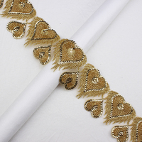 Fleur Guipiure Tulle Dentelle Coupe Avec Strass Sequin Perlé 3d Floral Broderie Or Dentelle Coupe Pour Robe