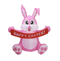 Grand Lapin de Pâques Gonflable Géant 2026 – Décoration de Fête 3m – Ballon Publicitaire en PVC pour Événement Extérieur de Pâques