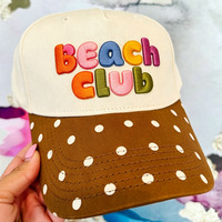 Gorra Trucker de Boda de Dos Tonos con Visera Estructurada en A de Perfil Alto, Logotipo 3D Cosido Personalizado, de Sarga de Algodón