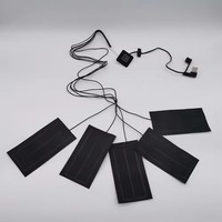 Kit de 5 plaques chauffantes en graphène avec un contrôleur pour cinq films chauffants, taille et température personnalisables pour veste chauffante, vêtements