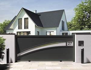 Diseños de Puertas Principales de Aluminio para Jardín Personalizadas <span class=keywords><strong>2022</strong></span>, Puerta de Jardín de Metal con Recubrimiento en Polvo Cortada con Láser - Product Image 3