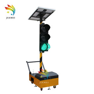 Crossroad 200mm WIFI Control inalámbrico Luz de señal de advertencia de tráfico solar móvil temporal portátil - Product Image 2