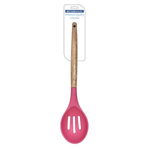 Ensemble d'ustensiles de cuisine rose 8 pièces Spatule antiadhésive <span class=keywords><strong>Fouet</strong></span> Pinces Résistant à la chaleur Outils de cuisine Manche en bois Coloré <span class=keywords><strong>Chef</strong></span> de maison - Product Image 4