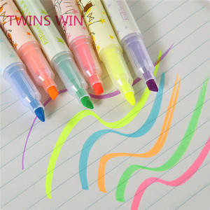 Buena calidad de papelería regalo promocional de alta calidad perfumada brillo resaltador pluma de gel brillo bolígrafos de plástico juegos 007 - Product Image 3