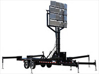 LED ballon lumière tour 1000w 1500w 3000w 5000w led lumière d'inondation tour mobile facilement mobile 4m / 90 mât télescopique