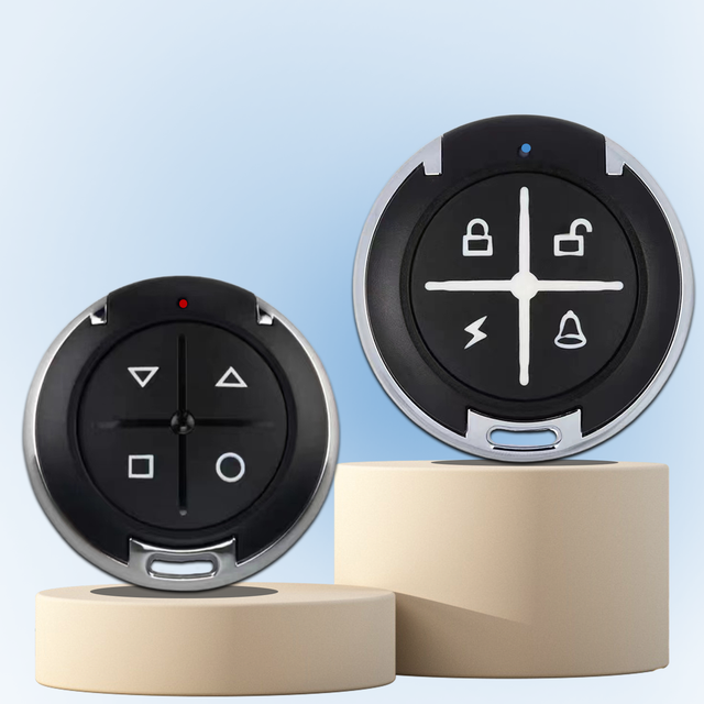 Stylish Wireless RF Round Remote Control 433mhz 315mhz Button Customization for Garage Doors Alarms Automatic Doors