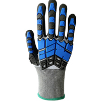 Gants de mécanicien en polyester tricoté résistants aux impacts TPR, protection anti-coupure niveau 2, résistants aux impacts