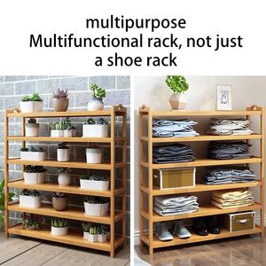 Zapatero de almacenamiento multicapa simple <span class=keywords><strong>para</strong></span> puerta interior, <span class=keywords><strong>estante</strong></span> de madera maciza <span class=keywords><strong>para</strong></span> salón - Product Image 4