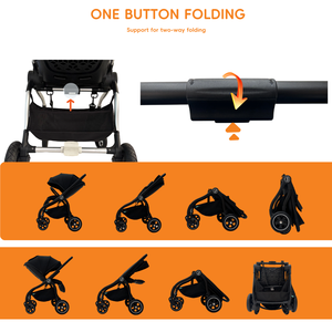 Cochecito de Bebé Plegable 3 en 1 Landleopard Tiger de Aleación de Aluminio con 4 Ruedas, Características Ajustables para 0-3+ Años, Capacidad de Carga de 20 KG - Product Image 4