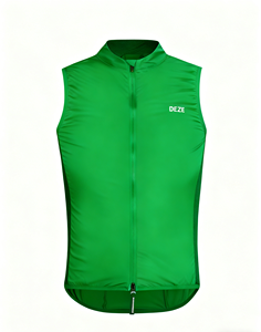 अनुकूलन योग्य स्लीवलेस साइकिलिंग विंडब्रेकर स्टैंड कॉलर वाटर रेपेलेंट रोड बाइक की सवारी शरीर फिट घुमावदार हेम साइकिलिंग जिलेट - Product Image 3