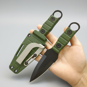 Couteau de poche à lame <span class=keywords><strong>fixe</strong></span> en acier inoxydable, vente en gros à prix avantageux, avec étui Kydex pour le camping, la chasse, la survie tactique. - Product Image 2