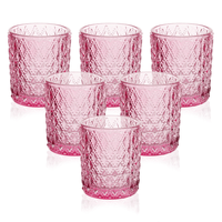Lilin Teh Relief Eropa Tersedia, Tempat Lilin Votive Berwarna-warni, Wadah Lilin Berbentuk Berlian, Dekorasi Rumah, Lilin Berlapis Cat Semprot