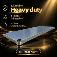 Étagère inférieure en acier inoxydable pour table de travail, réglable, avec support d'angle en aluminium, OEM ODM Xiangying, pour cuisine commerciale