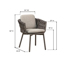 Meubles d'extérieur en aluminium, chaise de patio extérieure, table basse de piscine, chaise de resort
